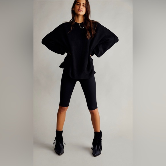FINAL PRICE DROP Free People Easy Street Tunic Sweater Black XL - Picture 6 of 8